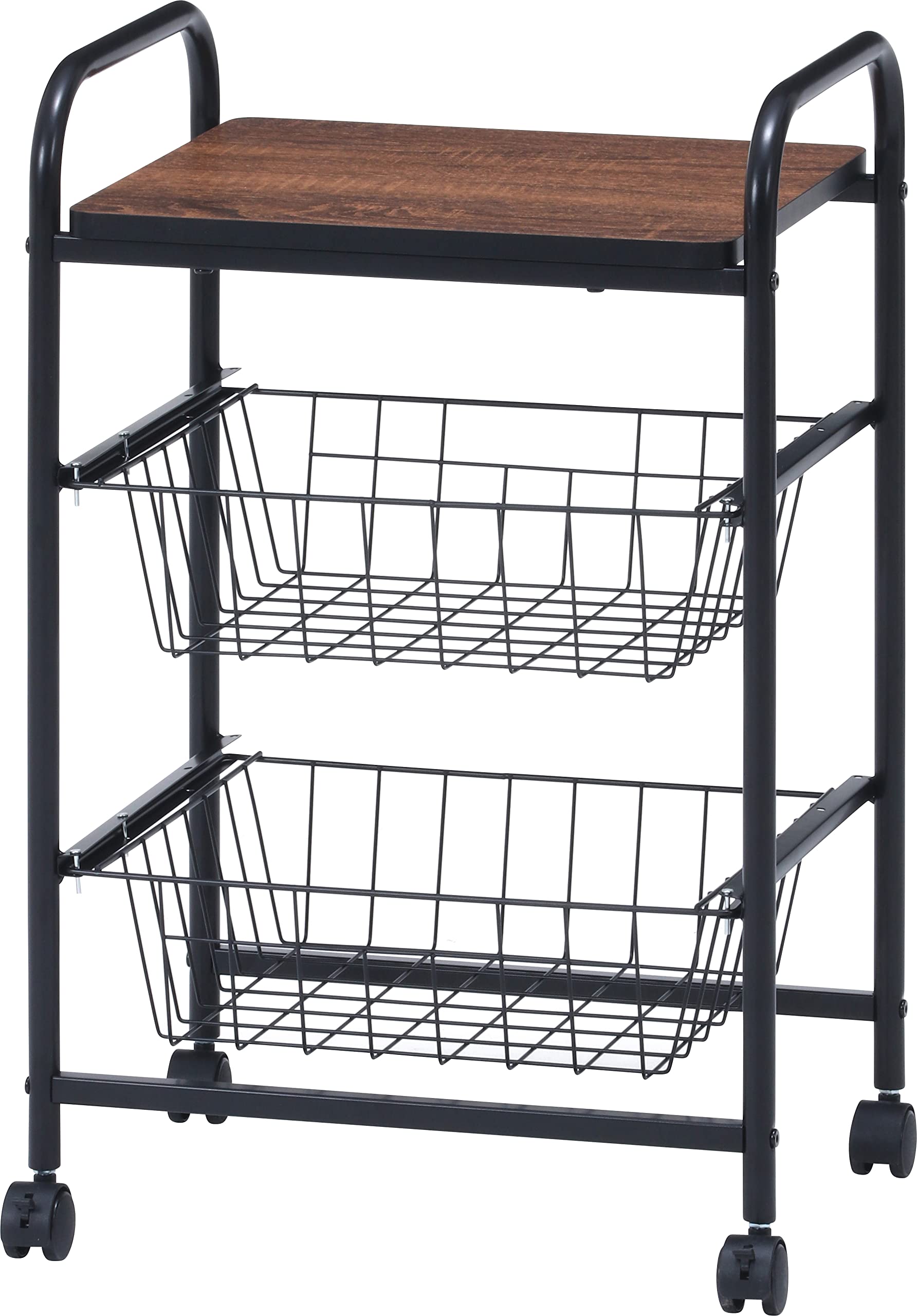 【新品未使用】キッチンワゴン ブラック :幅43×奥行29.5×高さ105cm 23123-select.jpg